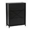Glitzhome® 32" Black Double Door Modern Storage Floor Cabinet